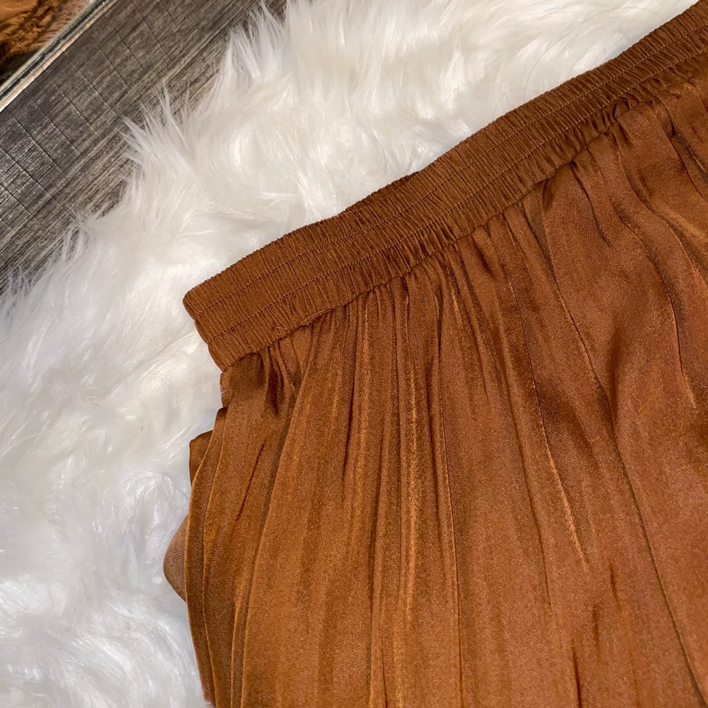 COPY - Brown polyester maxi skirt